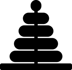 Children Pyramid Line Tracing Svg Vector, Free Vectors File